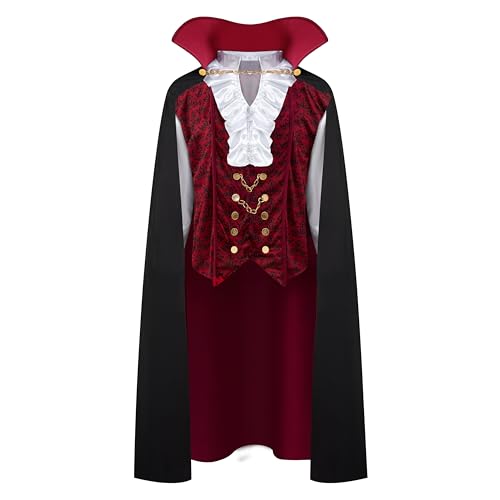 Spooktacular Creations Halloween Men Vampire Costume,Halloween Men's Vampire Cape, Dracula Costume Men