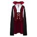 Spooktacular Creations Renaissance Medieval Scary Vampire Deluxe Halloween Costume for Men Role-Playing Sins Cosplay (X-Large) Red