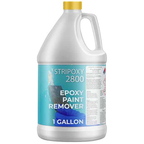 Stripoxy 2800 Water Based Epoxy Paint Remover - Adhesive Stripper for Aluminum & Non Ferrous Metals, Urethane Paint Remover, Low VOC, Non Flammable, Ideal for Soak and Spray Applications - 1 Gallon