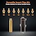 7 Heat Set Insert Tips & 1 Soldering Iron Adapter, Brass Heat-Set Insert Tips for Threaded Inserts M2 M2.5 M3 M4 M5 M6 M8, Plastic 3D Printer Soldering Iron Tipsfor Weller SP40NUS/Hakko FX-888D/900M