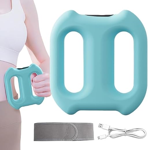 Fat Burner Massager Belt for Women and Men, Electric Fascia Massage Ring with 3 Modes, 5 Intensity Levels, LED Display, He...