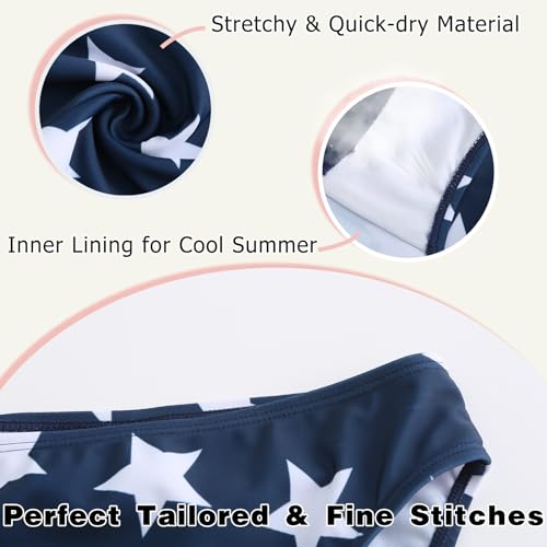 Image of Girls Two Piece Tankini Swimsuits Hawaiian Ruffle Bathing Suit Summer Beach Swimwear Set