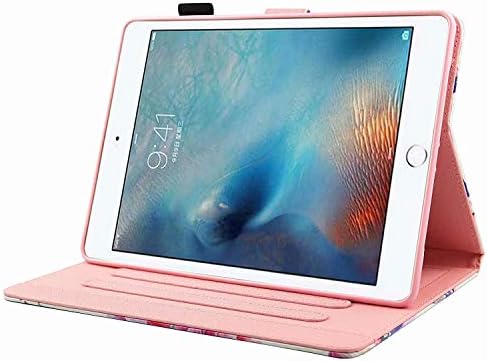 MOKASE iPad Mini 5 case, iPad Mini 1 2 3 4 Case, Flip PU Leather Wallet Case Multiple Viewing Angle Stand Smart Cute Colorful Cover for iPad Mini 1 2 3 4 5, Color Flowers