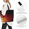 ENGhjes Red Flame Music Note Printed Women'S Shoulder Bag, Casual Tote Bag For Women Reusable Handbag For Work Gym Shopping #4