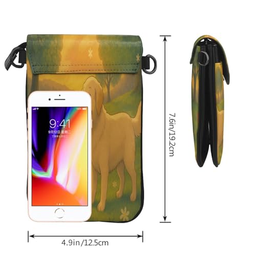 Cell Phone Crossbody Purse Easter Bunny Dog Womens Shoulder Wallet With Phone Pocket3