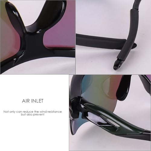 Image of Dervin Non Polarized Oversized Sports Sunglasses for Men Women, Outdoor Cricket Cycling Hiking Fishing Sunglasses