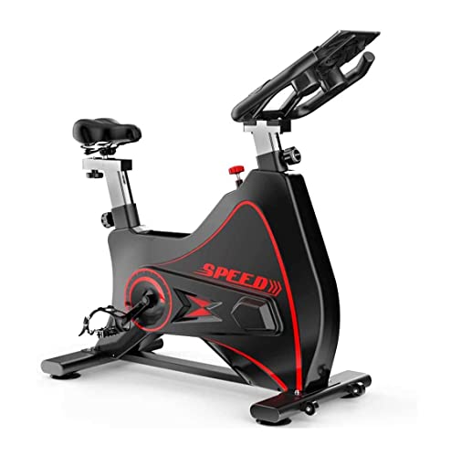 Image of Exercise Bike - Belt Drive Stationary Bike Indoor Cycling Bike Stationary with 12kg Flywheel Comfortable Seat Cushion and LCD Monitor for Home Workout