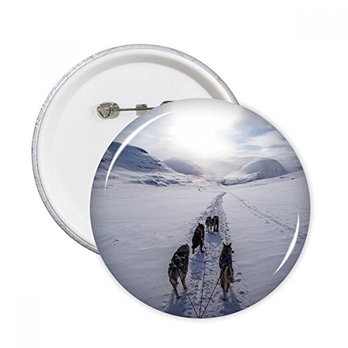 Badge Bouton Vêtements Husky Chien Image Ronde Pins DIYthinker