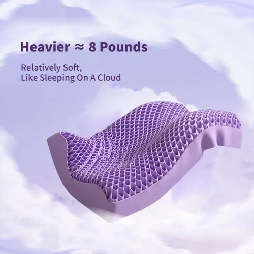 Dafeel Kids Cooling Pillow, Soft Neck Pillow For Sleeping, 5-12 Boy Girl Heavy Cervical Bed Pillow For Side Back Stomach Sleepers With Nice Pillowcase (Lavender) #TOP7