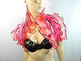  Organza Stola rot pink Wrap Shrug Bolero Karneval Dragqueen Burlesque