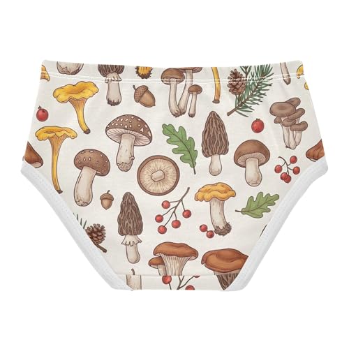 Toddler Girls Underwear 2t Cotton Panties for Girl Flower Kids Briefs Undies Wild Mushrooms2