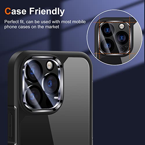 Uniqueme [3 Pack For Iphone 13 Pro/Iphone 13 Pro Max Camera Lens Protector, Tempered Glass [Case Friendly][New Version][Scratch-Resistant][Easy Installation] - Clear #TOP2
