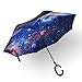 ZHANGYY Parapluie Voyage Parasol Léger Ouverture Automatique Fermeture Parapluie Portable Compact Pliant Poignée Coupe-Vent avec Sac De Rangement Parapluie