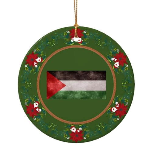 Flag of Palestine Christmas Ornament