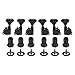 6Pcs Yootones Guitar Machine Heads Sealed Tuning Key Pegs Tuners Set Replacement 3L+3R Compatible with Strat ST Tele SG Style Electric or Acoustic Guitars (Black)