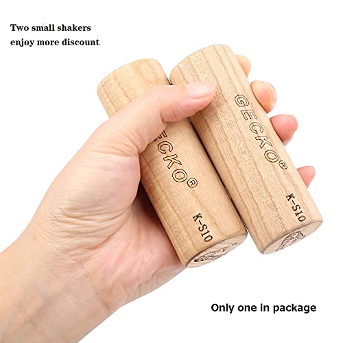 [Upgrade] JONAS C Wood Maracas, Gecko Rhythm Sand Hammer Musical Instrument, Natural Shakers Hand Percussion (4 in X 1.4 in) - Thumbnail 4