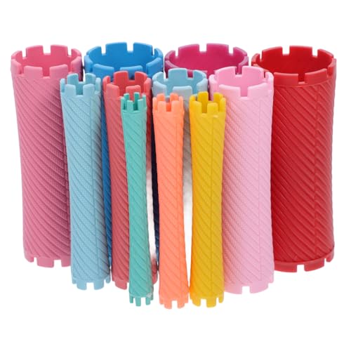 SMASOLO Kit De Permanente De Salón Tubo Rizador De Pelo 100 Unidades 3 Colores Diseño Antideslizante Para Uso En Salones Casa
