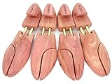 Luxinton 'Luka' Men's Twin Tubed Cedar Shoe Tree with Hooked Heel 2-pack (for 2 pairs of shoes) (EU 44-45 / Large / 11-12 US)