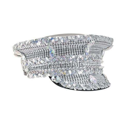 Chapeau à paillettes Burning Man style 3 aux finitions soignées pour soirée