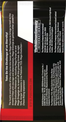 Pokémon TCG: Mega Evolution - Chaos Rising 1 x Booster Pack, Trading Card Game