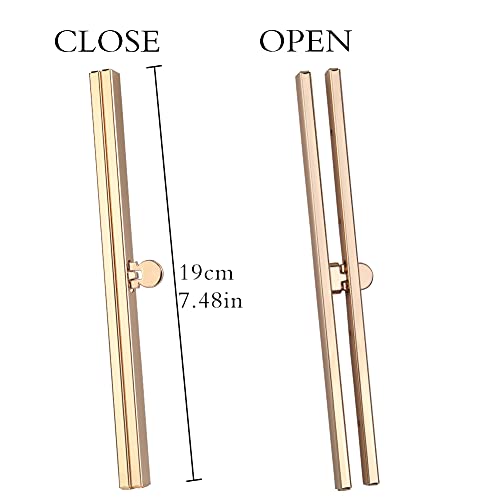 Butuze Practical 6 Pieces Clasp Lock Packs - 7.48Inch Metal Purse Frame Kiss Clasp Lock With Comfortable Grip- Bag Supplies For Purse Making/Bag Making/Leather Craft Diy #TOP1