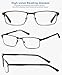 EYECEDAR 5 Pack Reading Glasses Men Ultra-thin Metal Frames Spring Hinges Readers for Men 2.0