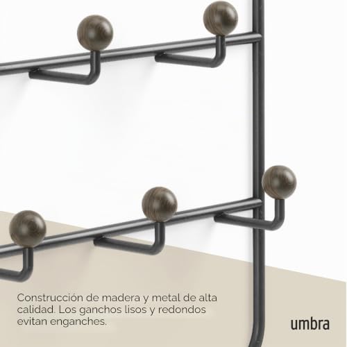 Umbra Estique colgador de entrada negro para ordenar bufandas 8