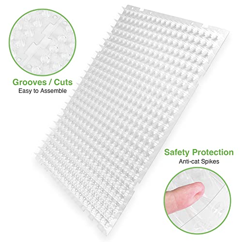 Hazieoo 10Pcs Cat Scat Mat With Spikes, Repellent Mat For Cat&Dog, Cat Deterrent Mat For Indoor & Outdoor To Keep Cats Out Of Yard Permanently-16X13 Inches #TOP3
