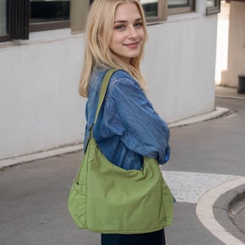 Image of Nylon Hobo Crossbody Bags Lightweight Shoulder Bag Large Casual Travel Handbags with Adjustable Strap