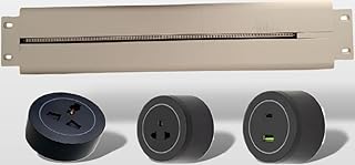 مسار كهربائي يحتوي على 3 مقابس نظام سكة كهربائية مع منافذ طاقة بتصميم عالمي يناسب المطبخ المكتب المنزل والحمام بجودة عالية وفاخرة، لون أسود، مقاس 50 سم