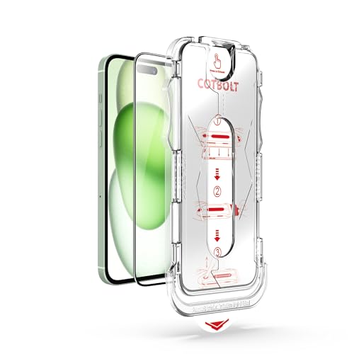 Image of Tempered Glass for iPhone 15 / iPhone 16 Screen Protector [Military Grade Shatterproof & Longest Durable] Screen Protector iPhone 15 / iPhone 16 Tempered Glass Full Coverage