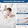 GRT Coprimaterasso matrimoniale impermeabile 180 x 200 cm – Coprimaterasso traspirante, lavabile e Oeko-Tex, con inserto per incontinenza, cucito con motivo a esagoni in materiale silenzioso