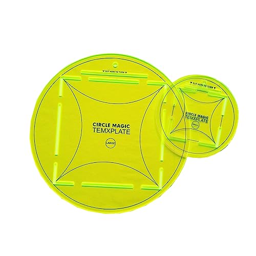 Règle circulaire acrylique pour couture finis les cercles ratés en patchwork 25,4cm - 3