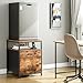 Herture Mini Fridge Stand with 3 Storage, Mini Fridge Cabinet, Beverage Fridge Table, Heavy Duty 21.3