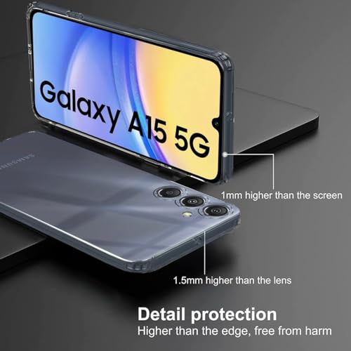 Image of COVERBLACK Soft Rubber Back Cover for Samsung Galaxy A15 5G 2024 - Transparent