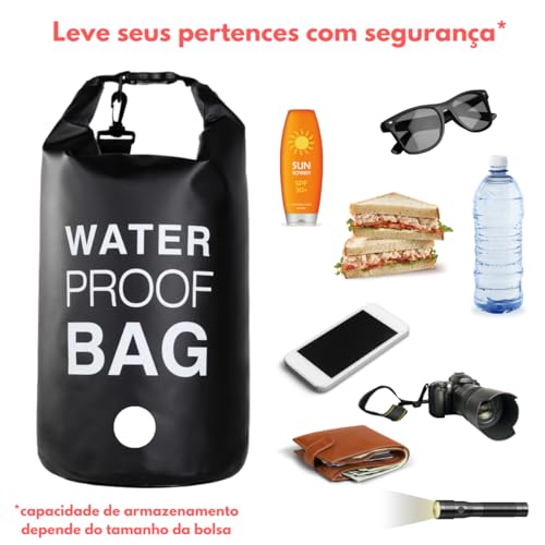 Bolsa Estanque 15L Saco Lona de PVC impermeável à Prova D´água Flutuante Multiuso Praia Cachoeiras C