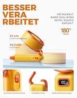 Diveblues Handventilator Kinder Turbo-Ventilator mit 100 Stufen und 7,4 Starkem Luftstrom, 180° Faltbarer 4-in-1 Mini-Ventilator für Hand, Hals und Tisch, Aufladbar für Sommer, Reise und Outdoor – Ansicht 7