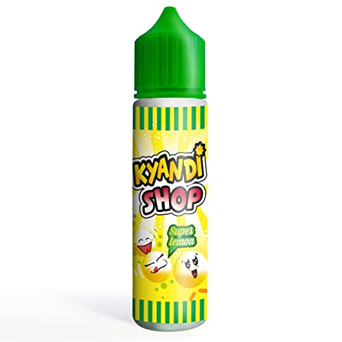 KYANDI SHOP E-Liquide pour Cigarette Électronique 50 ml Super Lemon sans Nicotine Ni Tabac