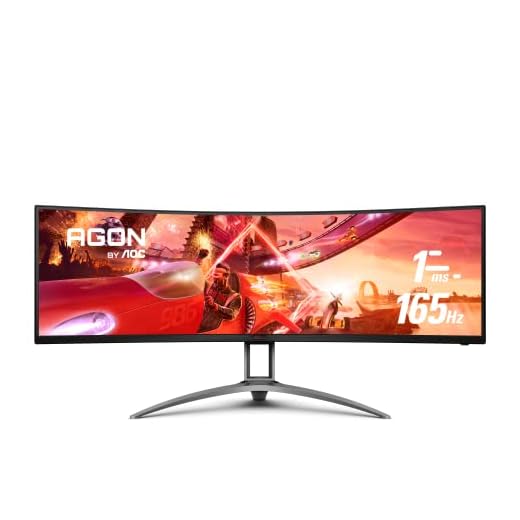 Agon AG493UCX2 Super Wide Curved Gaming Monitor, Dual QHD 5120x1440, 165Hz 1ms, FreeSync Premium, DisplayHDR 400, USB-C Docking & KVM, Height-Adjustable