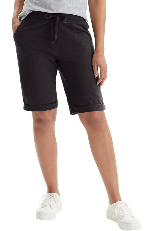 hotfits Women Casual Cotton Shorts, Workout Shorts, Elastic Waist Night Shorts with 2 Side Pockets-picture-21