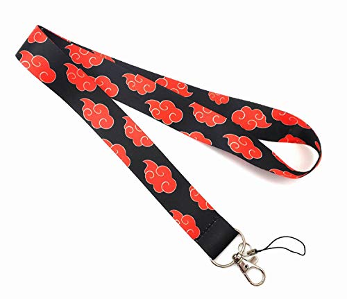 HappyBus Akatsuki Cordão para chaveiro Naruto Cordão para chaves, crachás de identificação de celula