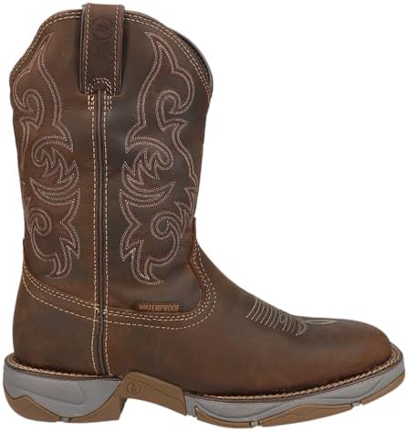 Tony Lama RR3353 Men Junction 11` Pull on Soft Toe Sqaure toe Work Boot Brown 10 D | Image 2