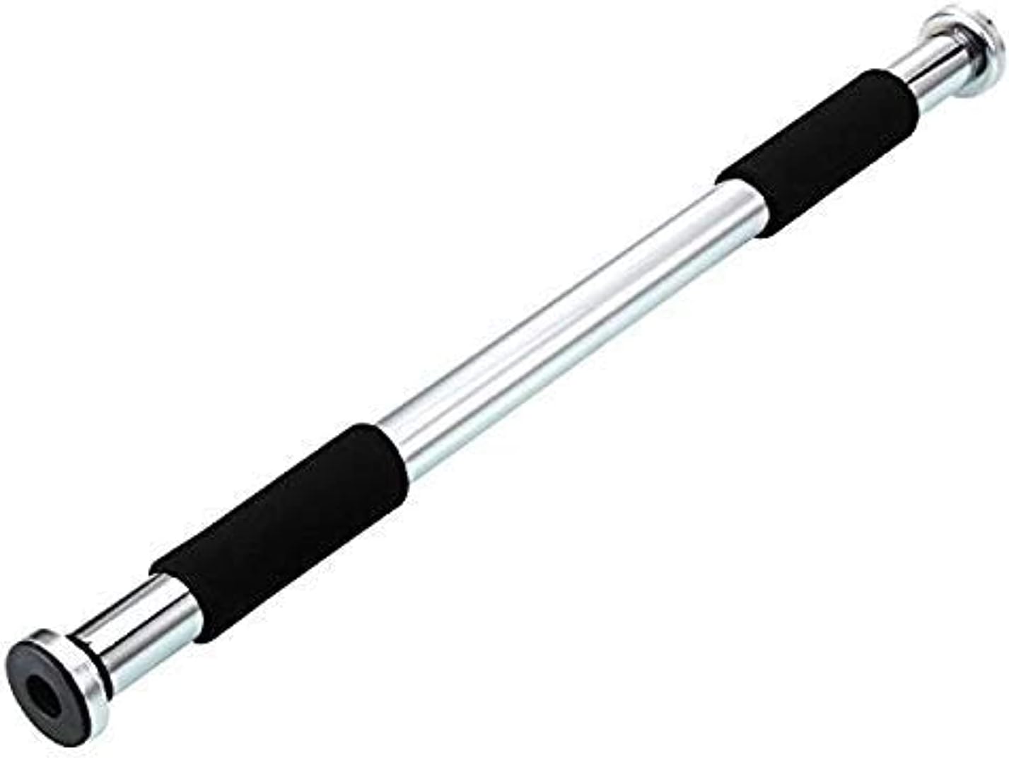Adjustable Steel Pull up Bar with Cushioned Grip (For 2 to 3.28 Feet Wide Doors, Expandable - 60-100 cm)