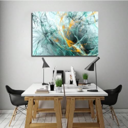 Tableau abstrait marbre vert XINBAO habillage grand mur vide - 4