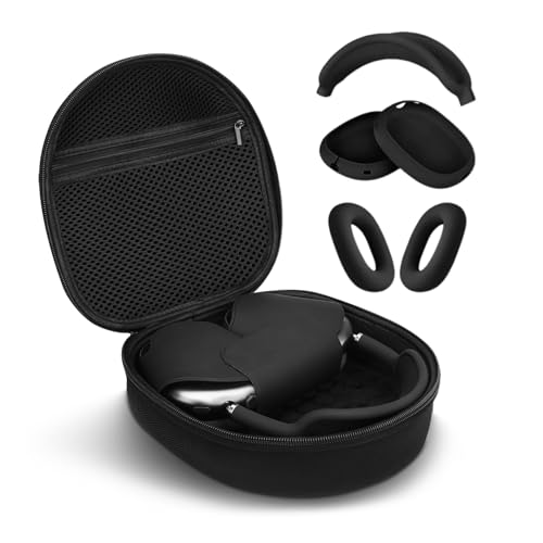 Ya en manzanajugosa.com: Funda 3 en 1 y bolsa de transporte para auriculares Apple Airpods Max, fundas antiarañazos para almohadillas/auriculares/diadema, accesorios para Apple Airpod Max (negro)