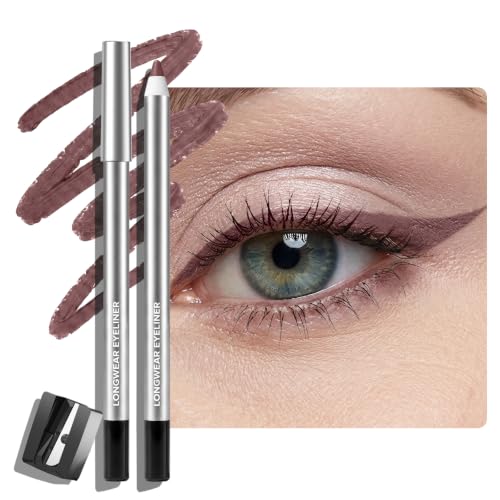 Plum Brown Gel Eyeliner Pencil for Mature Eyes,Waterproof Smooth No Pulling | Smudge-Proof,Long...