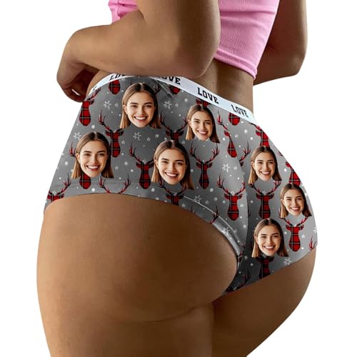 JokeLomple Intimo Personalizzato da Donna Personalizzato con Il Proprio Viso Mutande da Donna progettate Occasioni Speciali per l'uso Quotidiano Moda
