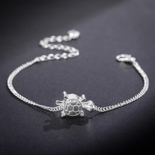 Image of Yalice 925 Sterling Silver Ankle Bracelets for Women Dainty 14K Gold Plated Anklets Set Shiny Waterproof Ankle Chain Cross Beach Foot Jewelry Gifts
