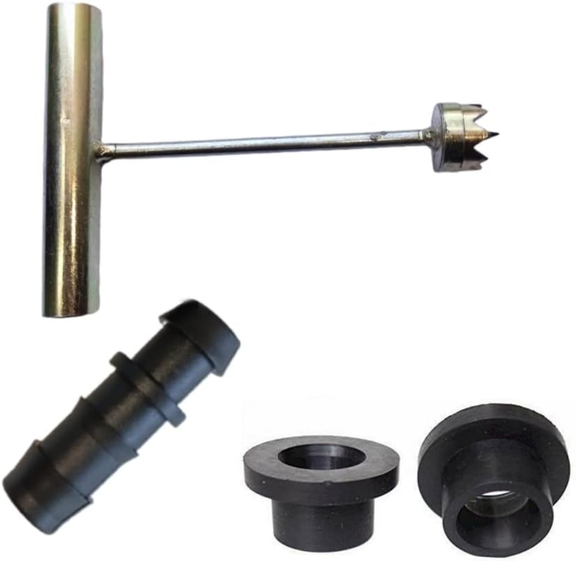 Drip Irrigation 16MM Drill Bit Rubber NETA Grommet Start Connector for 16mm take Off PVC Pipe Hose Joiners Set of Type (Set TYPE-50 PIC / 16 MM Drill BIT-1)