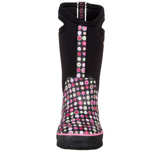 Bogs Kid's Classic High Waterproof Insulated Rubber Neoprene Rain Boot, Dots Print/Black/Multi, 2 M US Little Kid2
